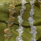 Beaded Corded Lace Trim 2" Polyester