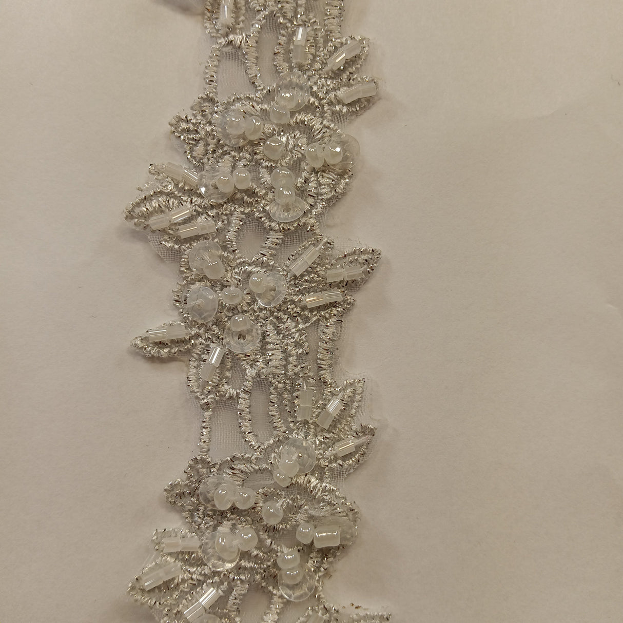 Beaded Lace Trimming on Organza