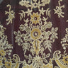 1 Yard Exquisite White Hand-Beaded Lace Fabric on 100% Polyester Net Mesh 51 inch Width