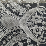 Beaded Lace Fabric 100% Polyester Net Mesh 51"