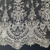 Beaded Lace Fabric 100% Polyester Net Mesh 51"