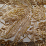 1 Yard 52 Inch Beaded Lace Fabric Embroidered on Polyester Net Mesh