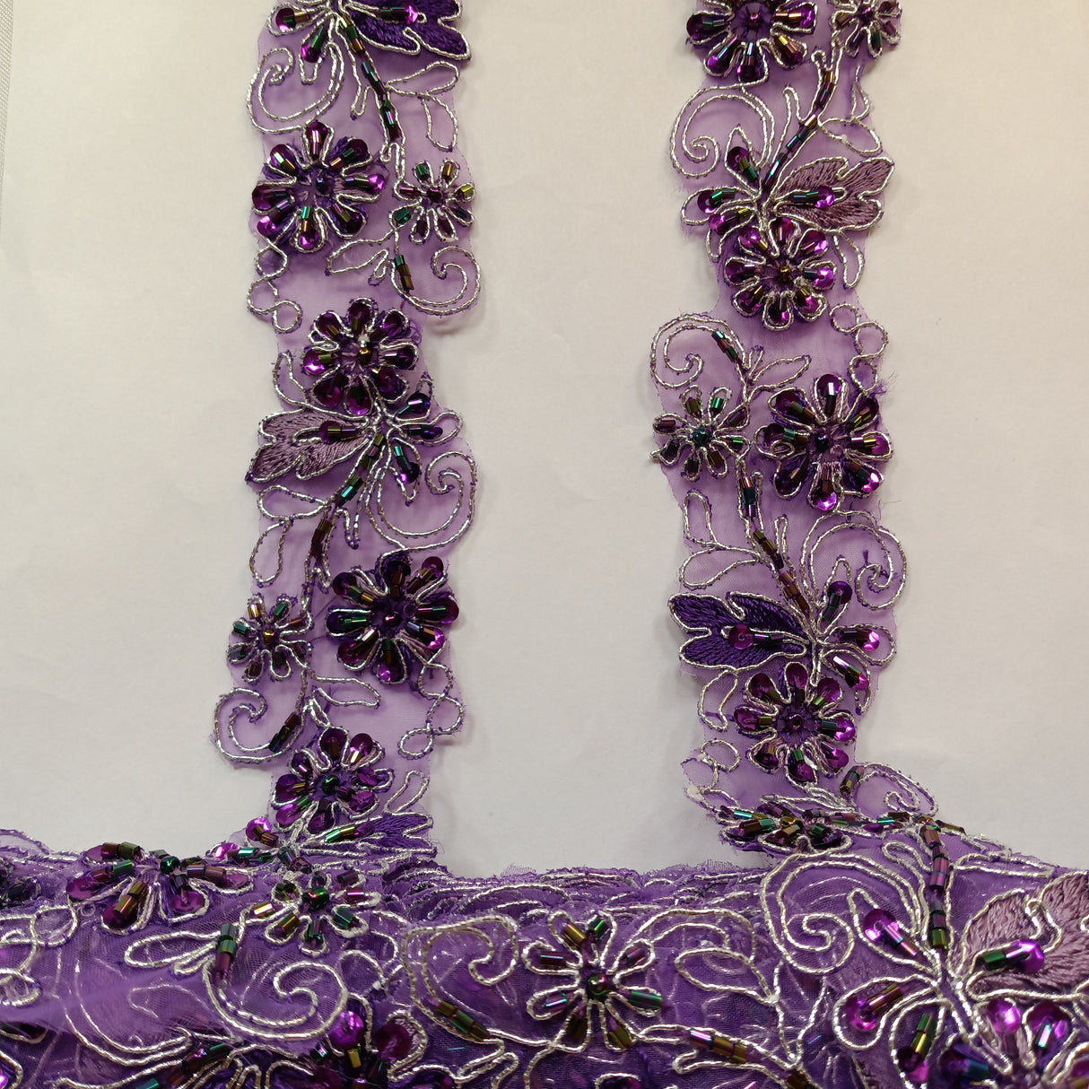 Beaded Corded Lace Trim