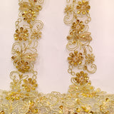 Beaded Corded Lace Trim