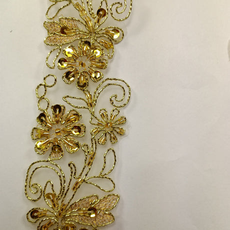 Beaded Corded Lace Trim
