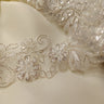 Beaded Corded Lace Trim on Polyester Organza