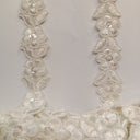 Beaded Corded Lace Trim on Polyester Organza