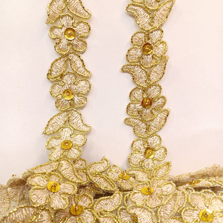 Beaded Corded Lace Trimming
