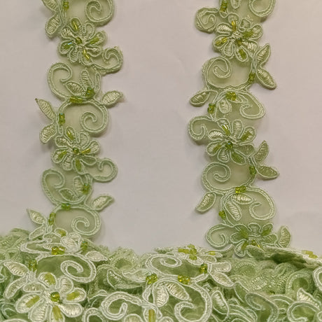 Beaded Corded Lace Trimming