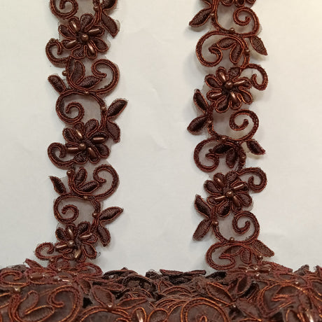 Beaded Corded Lace Trimming