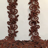 1 Yard Luxurious Beaded Corded Lace Trimming Embroidered Polyester Organza for Dresses 1.5 Inch Width