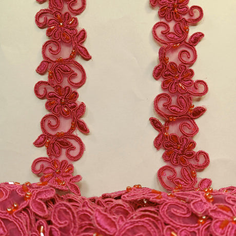 Beaded Corded Lace Trimming