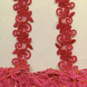 Beaded & Corded Lace Trimming Embroidered On 100% Polyester Fabric - Corded, Beaded & Embroidered Trimming, 1.5" Width (1 Yard)