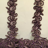 Beaded Corded Lace Trimming 1.5"