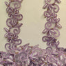 1 Yard Luxurious Beaded Corded Lace Trimming Embroidered Polyester Organza for Dresses 1.5 Inch Width