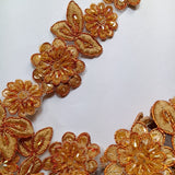 3D Floral Beaded Lace Trim