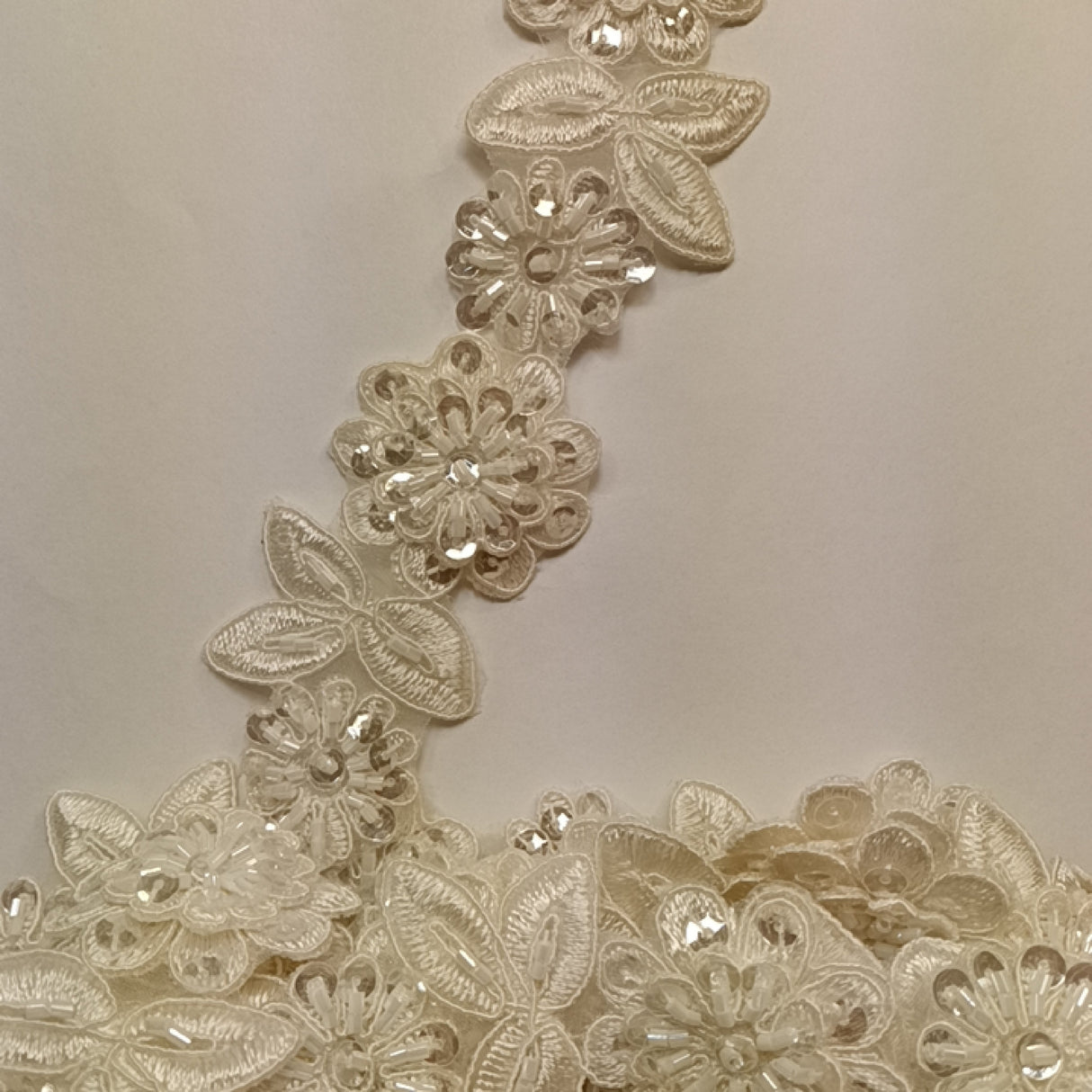 3D Floral Beaded Lace Trim