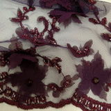 Beaded Floral Lace Trimming 21" Wide