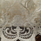 Beaded Corded Lace Fabric 51" Wide White Ivory