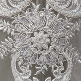 Beaded Corded Lace Fabric 52" Wide