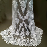 Beaded Corded Lace Fabric 52" Wide