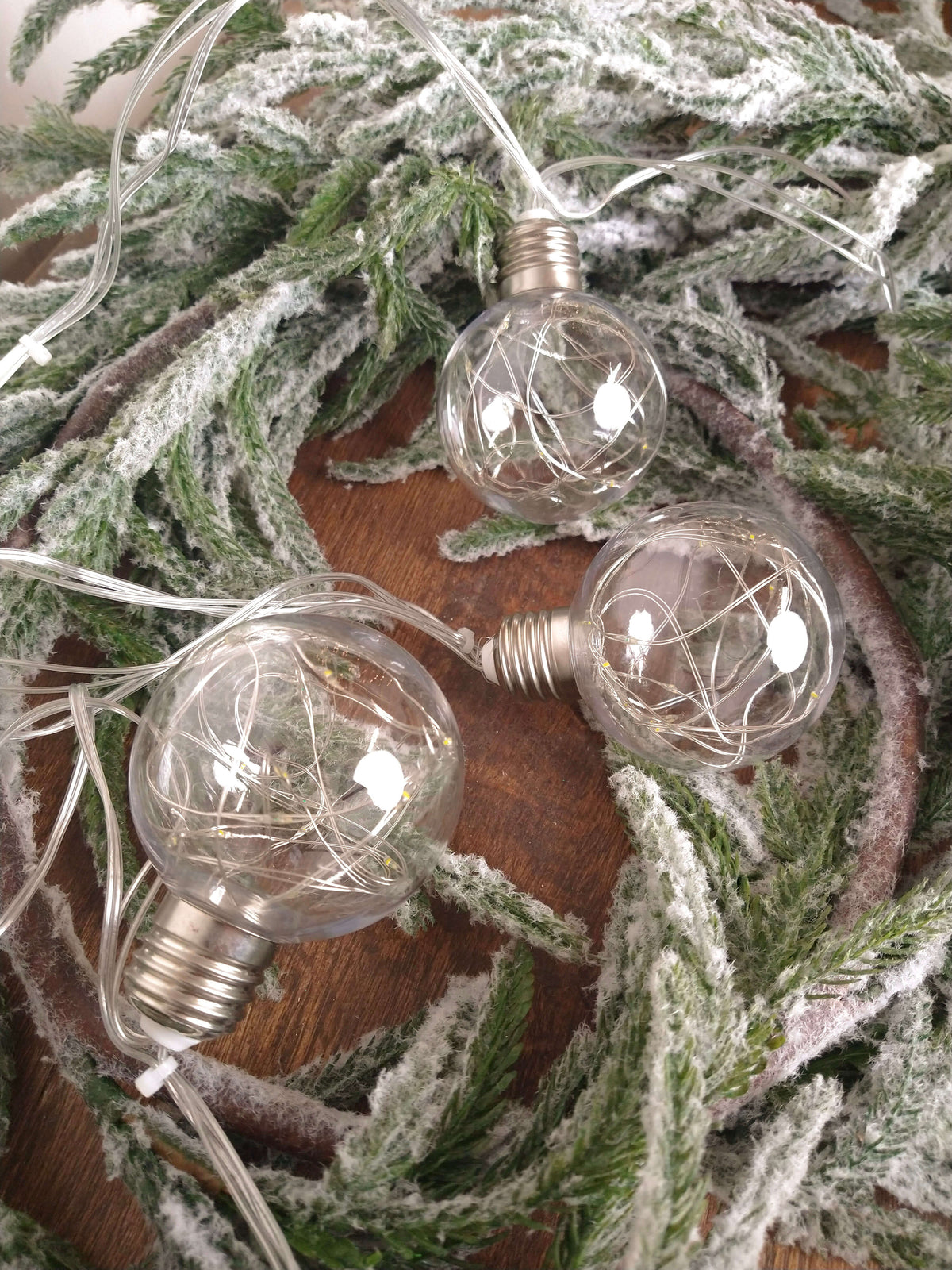 LED String Lights with Clear Balls - 3" Orbs