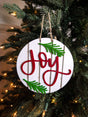 5” Joy Christmas Ornament