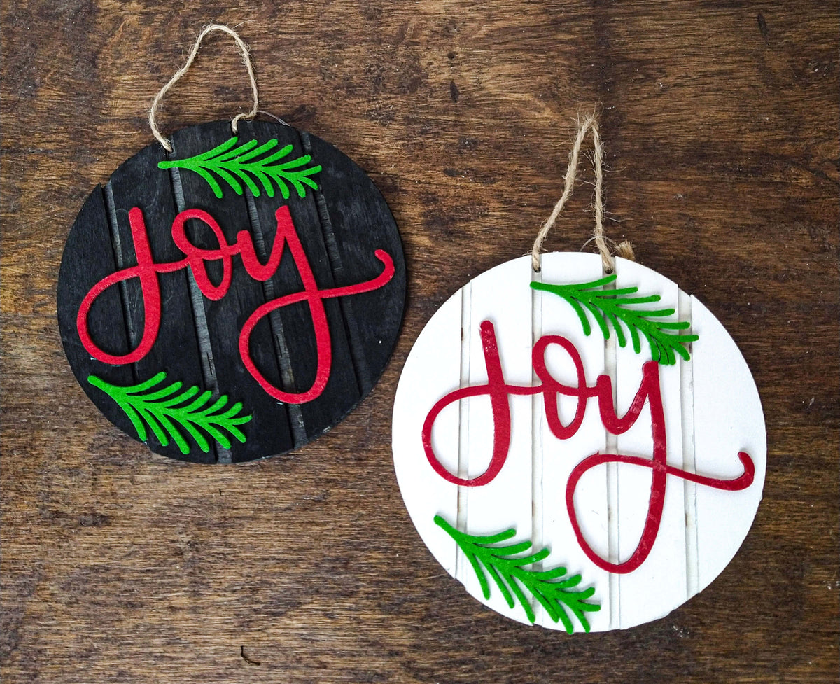 5” Joy Christmas Ornament