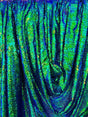 Stretch Sequin On Mesh Green Iridescent