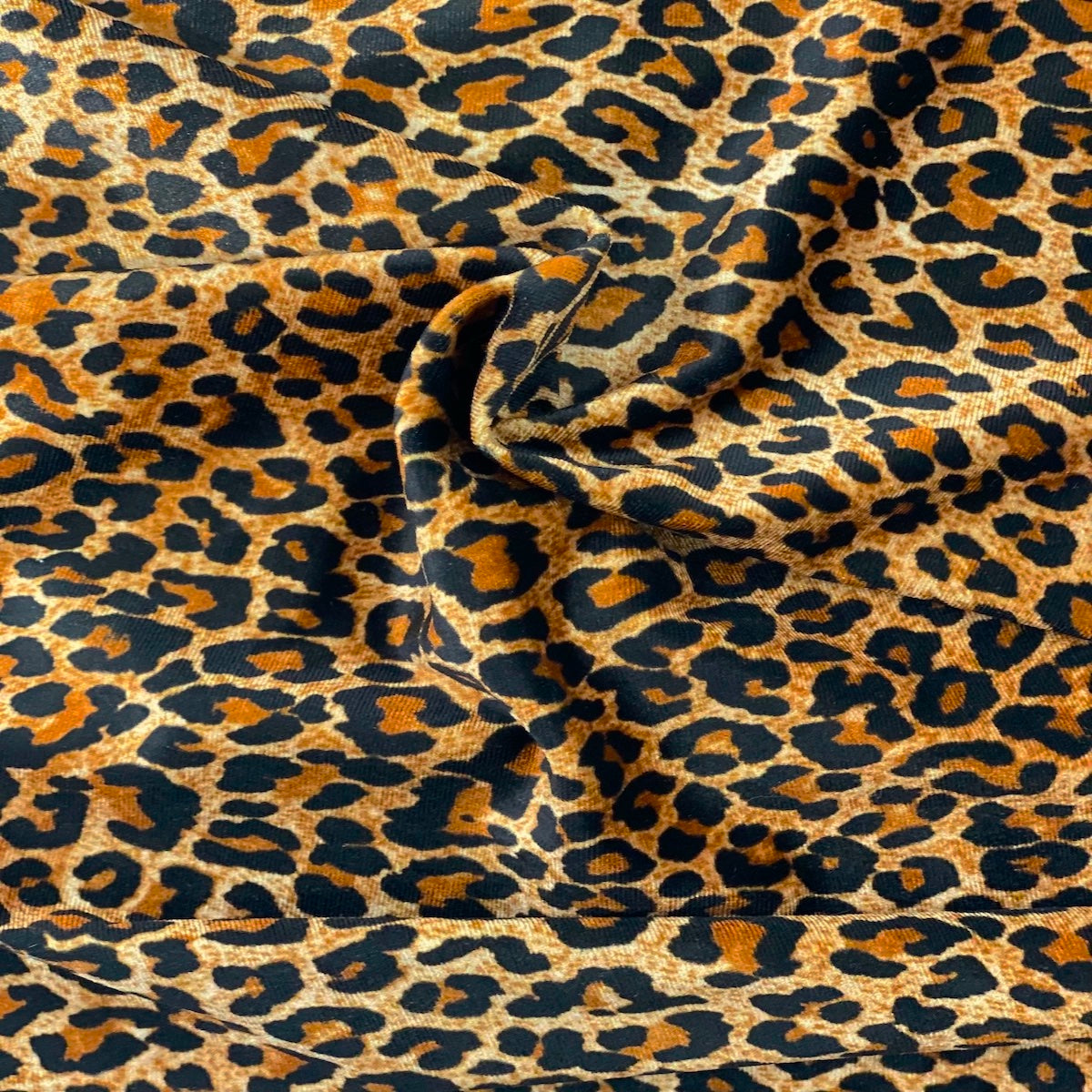 Stretch Velvet Fabric Leopard Print 60" Wide