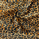 Stretch Velvet Fabric Leopard Print 60" Wide