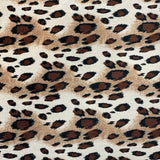 Leopard Print Stretch Velvet Fabric - 92% Polyester 8% Spandex, Leopard Print, 60" Width (1 Yard)