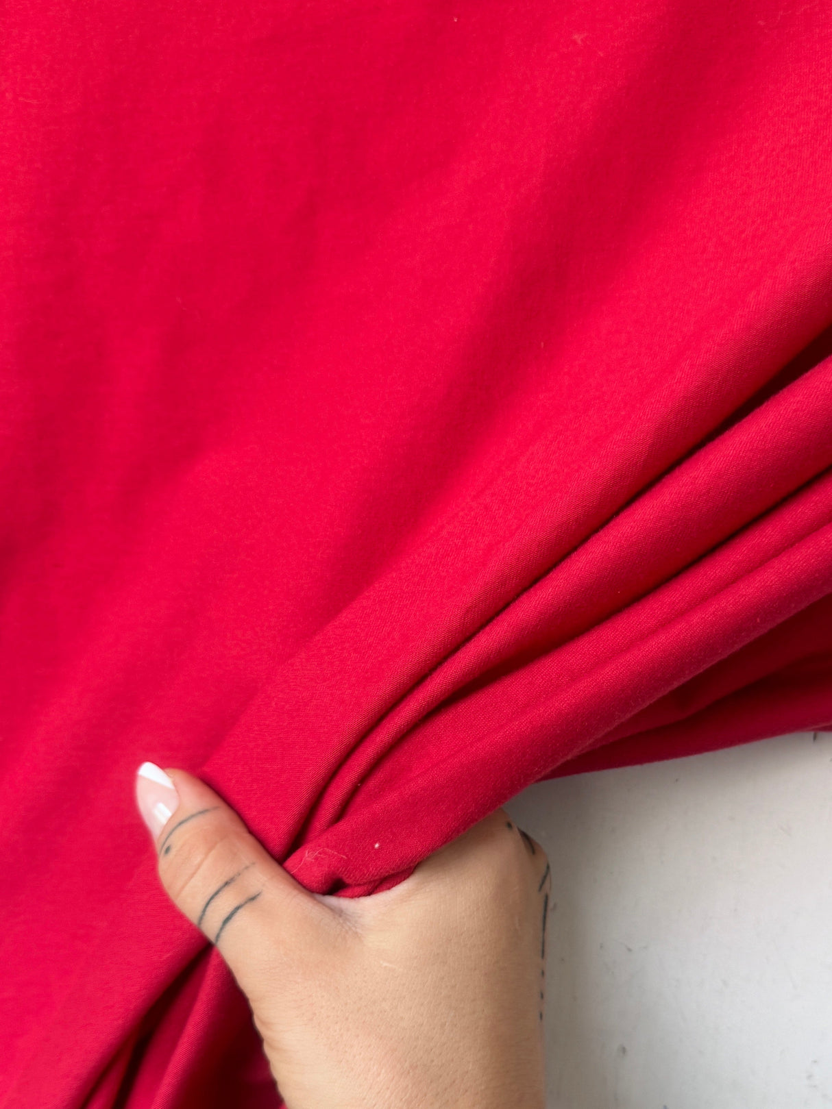 Stretch Cotton Jersey Knit Red