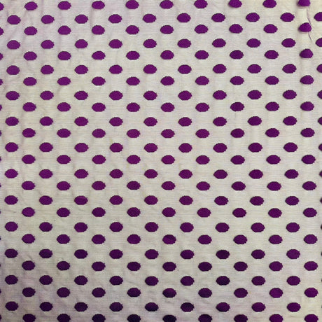 Flocked Polka Dot Mesh Nylon Spandex Fabric - Plum, Black, Ivory, Royal, Navy, 58" Width, 1" Polka Dots, 4-Way Stretch (1 Yard)