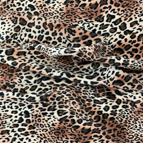 Stretch Velvet Fabric Leopard Print 60" Wide