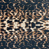 Leopard Print Stretch Velvet Fabric - 92% Polyester 8% Spandex, Leopard Print, 60" Width (1 Yard)