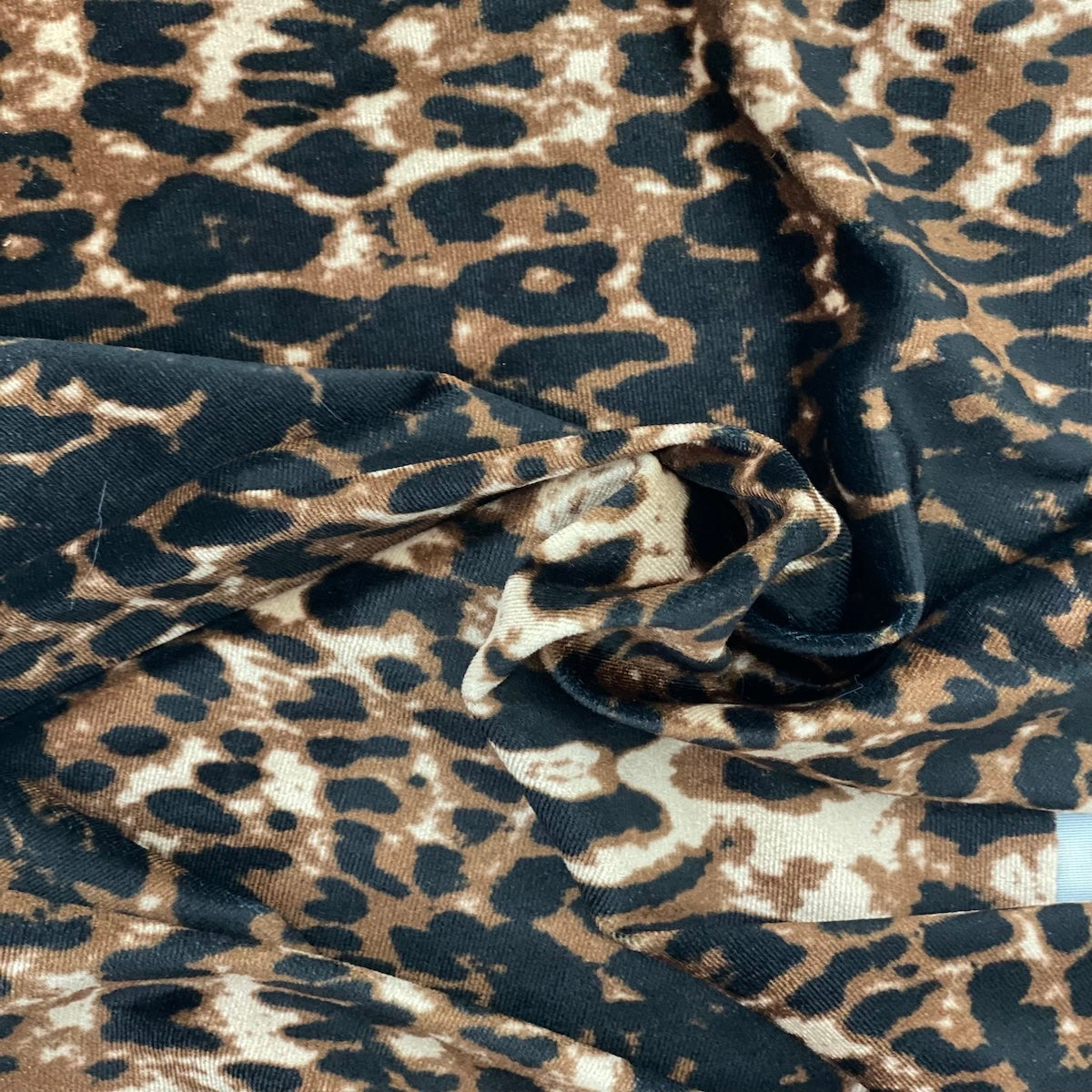 Stretch Velvet Fabric Leopard Print 60" Wide
