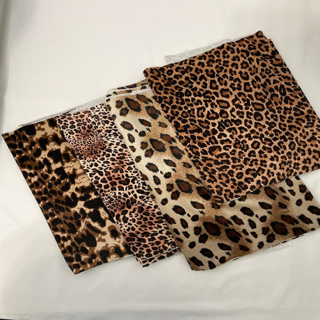 Stretch Velvet Fabric Leopard Print 60" Wide