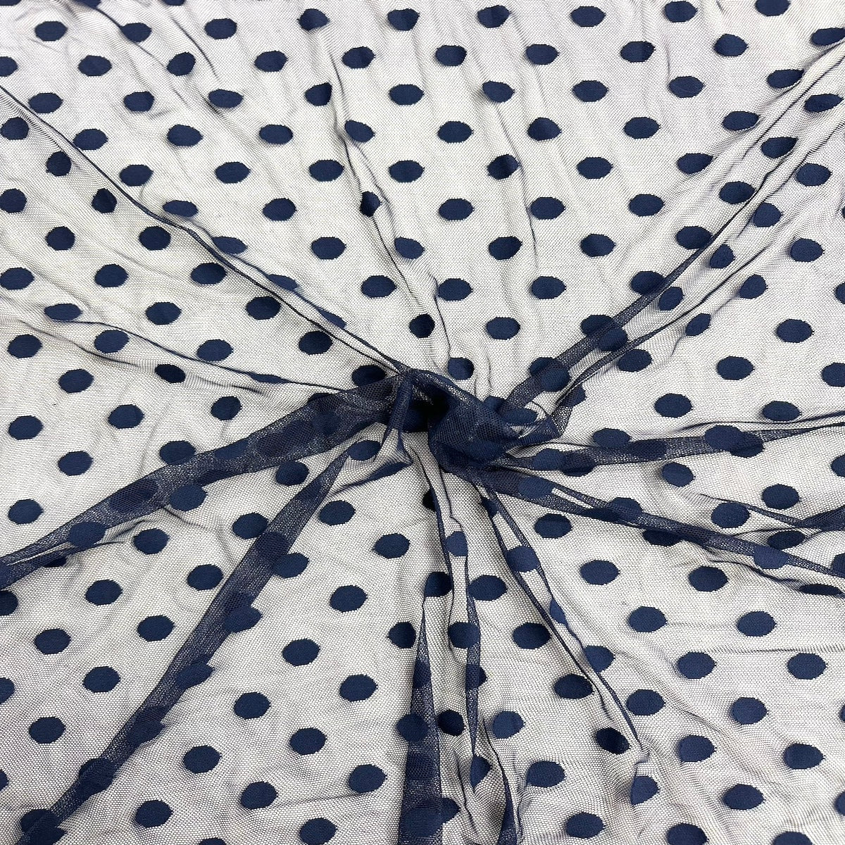 Mesh Fabric Flocked Polka Dot 58" Wide