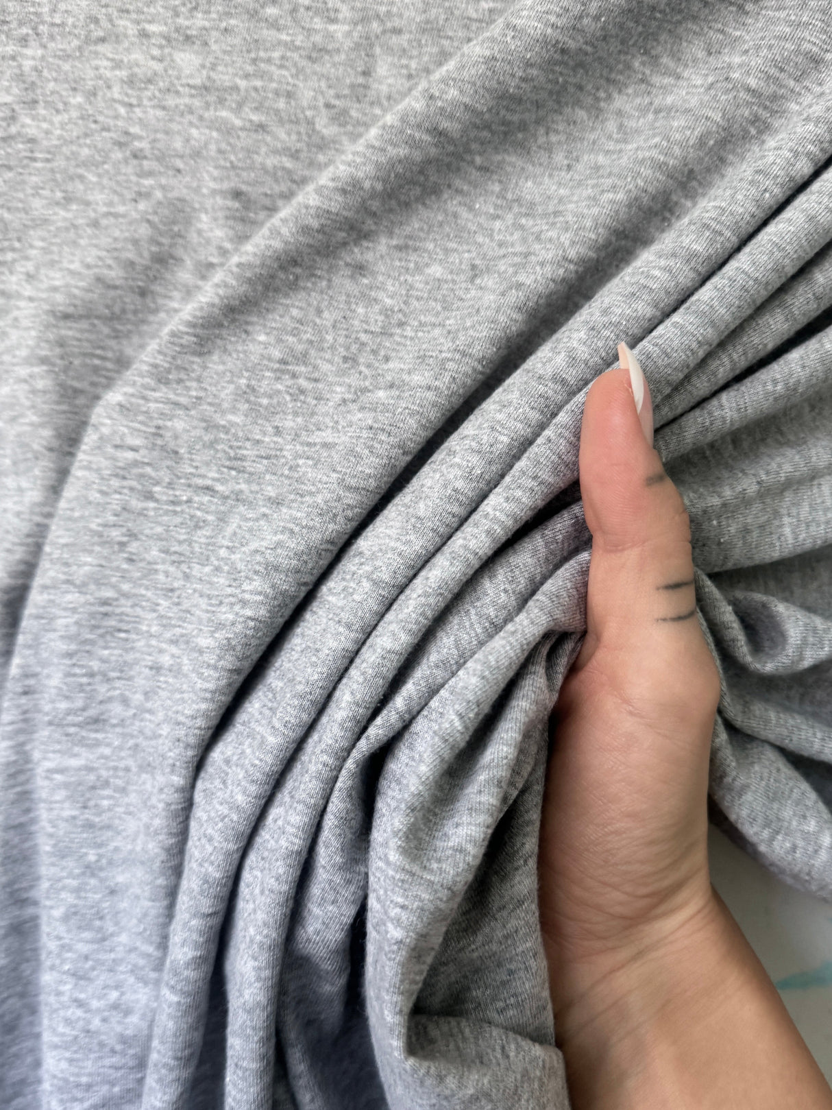 Heather Gray Cotton Jersey Knit