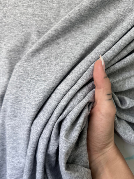 Heather Gray Cotton Jersey Knit