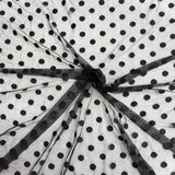 Mesh Fabric Flocked Polka Dot 58" Wide