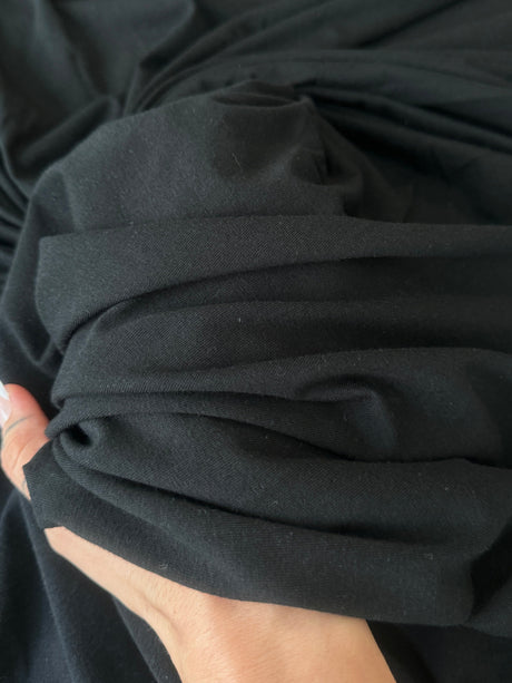 Black Cotton Jersey Knit