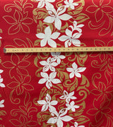 Tiare Garden Glitter Polyester Fabric - Floral Plumeria Design, 60" Width (1 Yard)