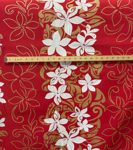 Polyester Glitter Floral Fabric Tiare Garden