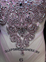 Baby Pink Rhinestone Bodice Applique