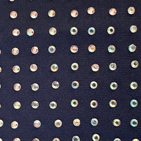 Rhinestone 4-Way Stretch Polyester Spandex Fabric
