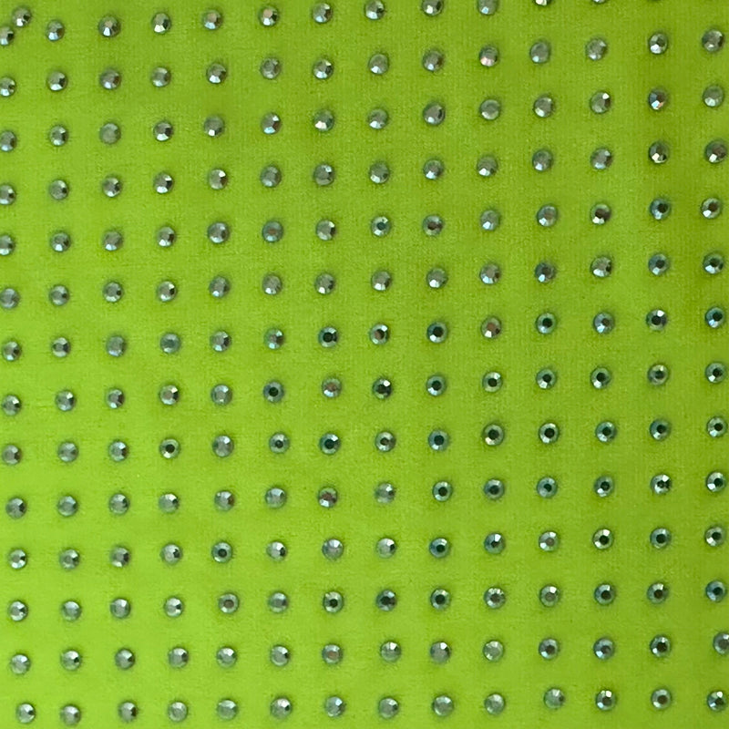 Rhinestone 4-Way Stretch Polyester Spandex Fabric