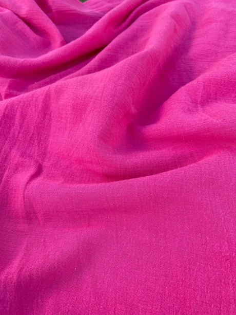 Fuchsia Crinkle Cotton Gauze