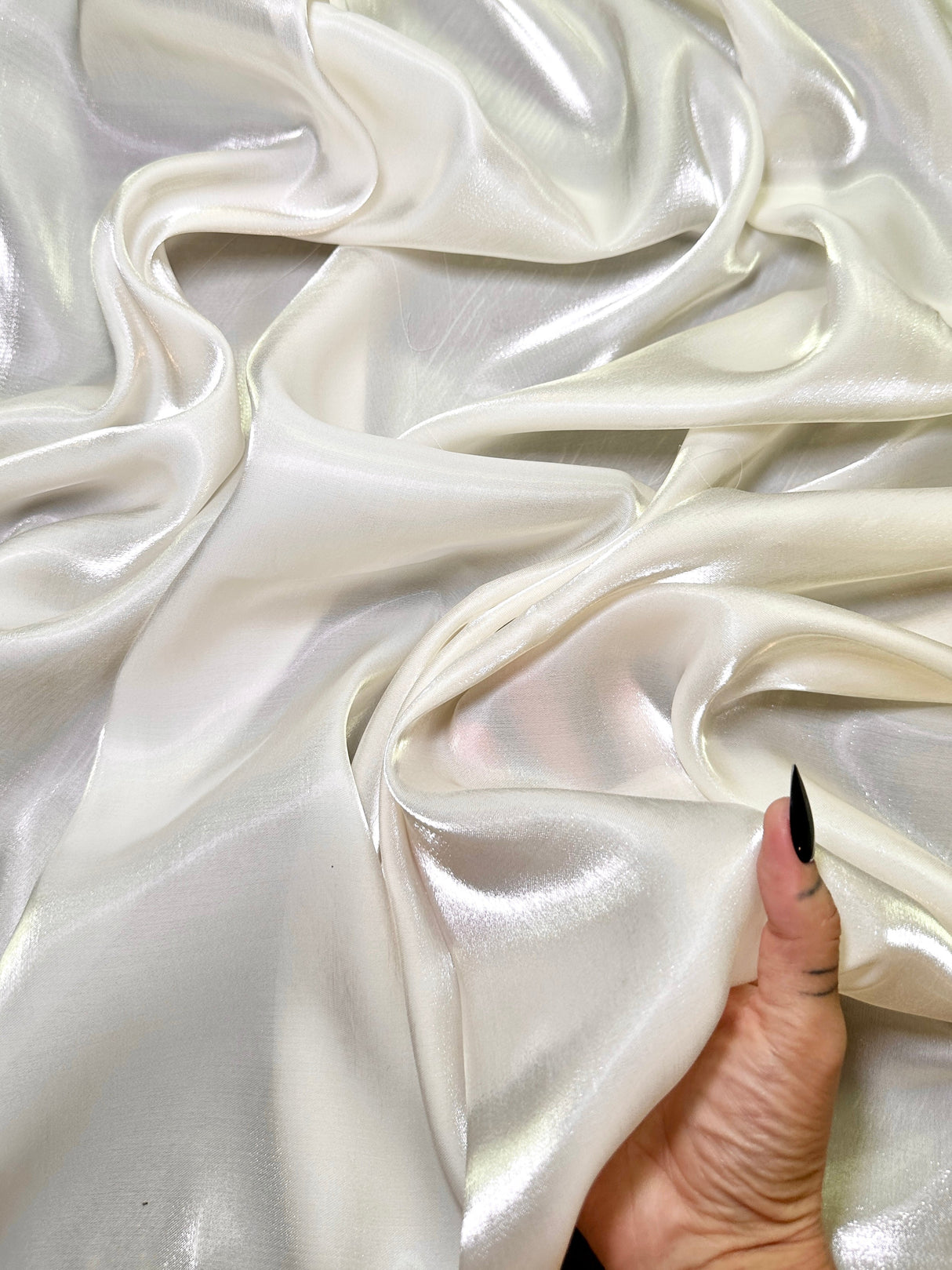 Liquid Shimmery Chiffon Ivory